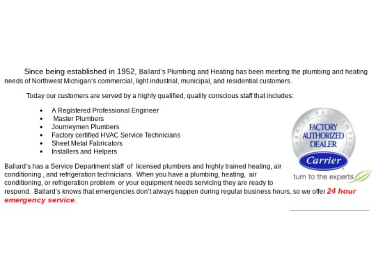 Ballard's Plumbing u0026 Heating | Better Business Bureau® Profile