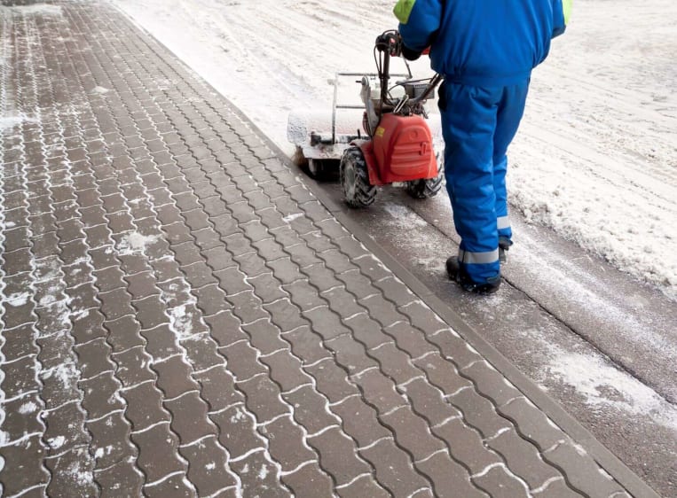 snow removal paving sidewalk 