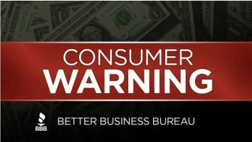 red consumer warning banner
