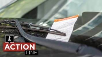 Parking Citation placed under windshield wiper