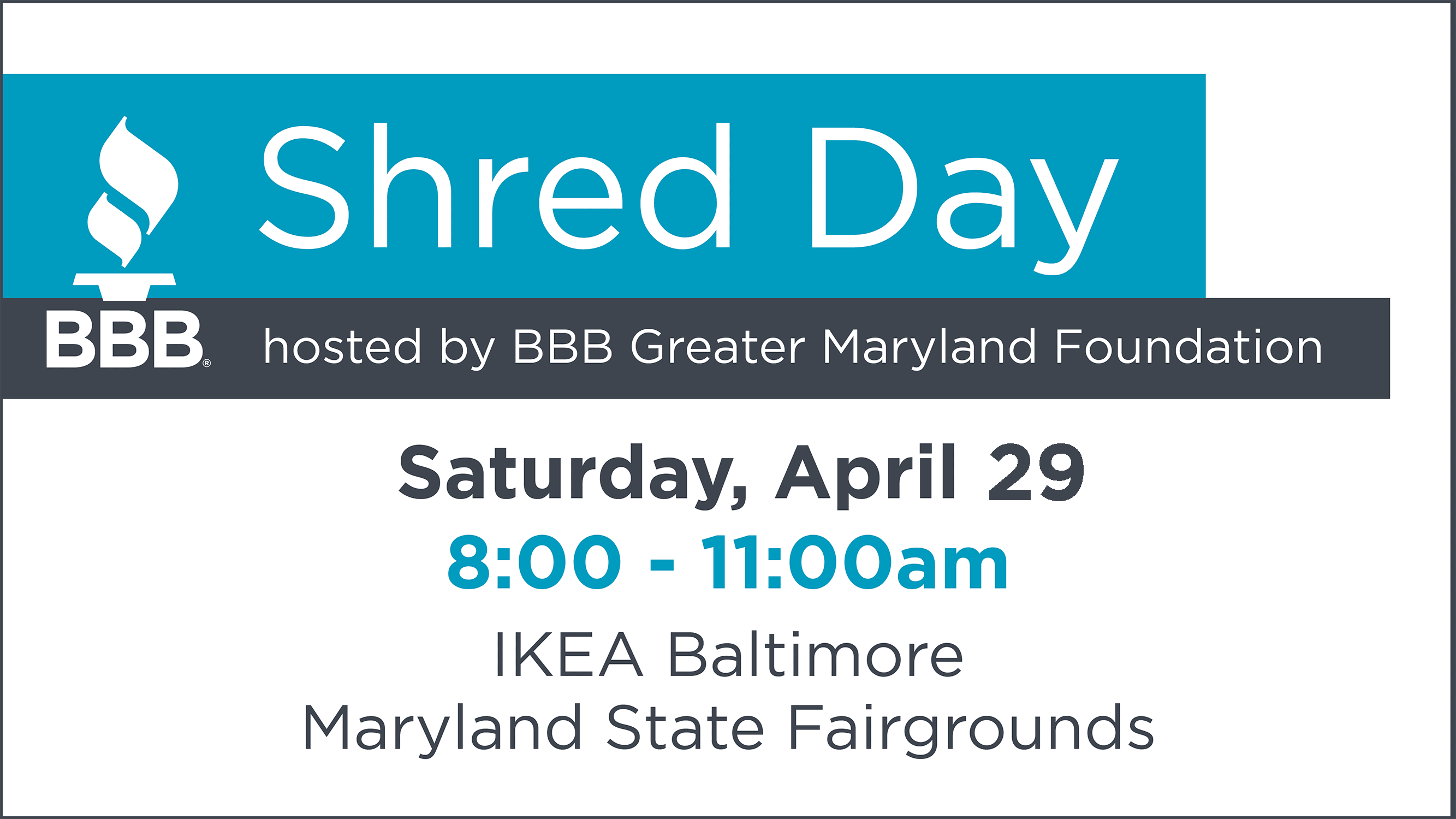 BBB Greater MD Foundation's Shred Day, April 29, 2023