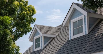 Gray shingle roof