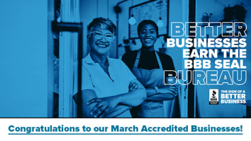 New accredited businesses in Charlotte and Asheville as of March 2024.