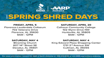 BBB of North Alabama 2024 Spring Shred Days