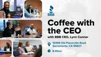 Coffee with the CEO is a monthly mixer providing area businesses time to connect with Lynn Conner, CEO of the Northeast California BBB, and to learn more about how accreditation can help local organizations thrive!