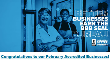New accredited businesses in Charlotte and Asheville as of February 2024.