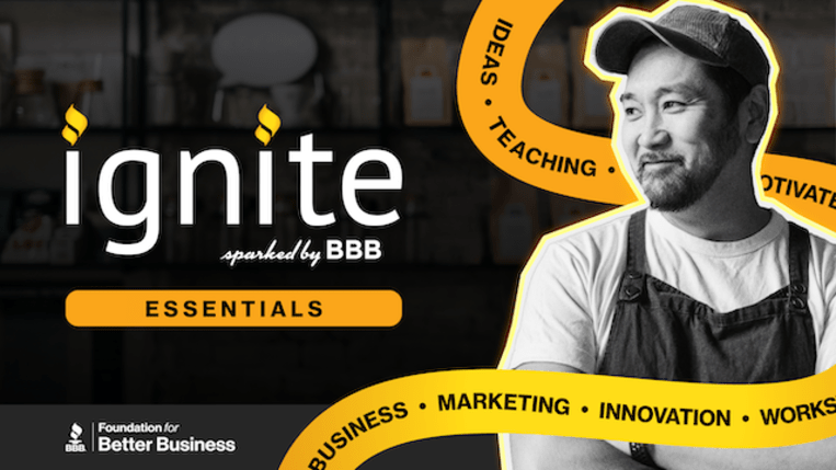 Ignite Essentials. Man crossing his arms and smiling.