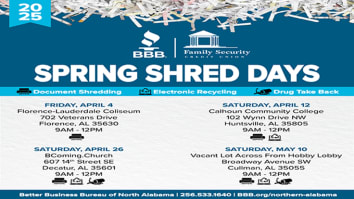 BBB of North Alabama 2025 BBB Shred Days