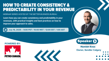 Canadian webinar series banner: How to Create Consistency & Predictability in Your Revenue