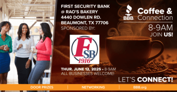 coffee invitation with event details