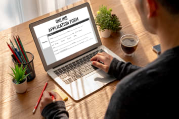 Online application form for modish registration on the internet website