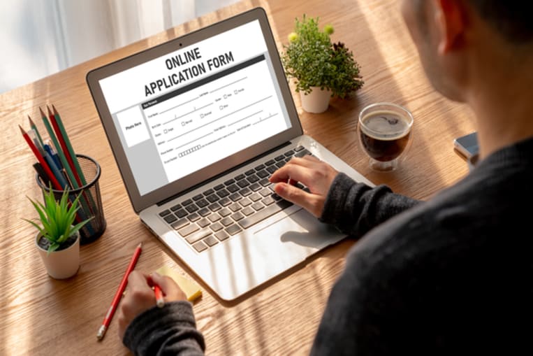 Online application form for modish registration on the internet website