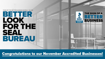 New accredited businesses in Charlotte and Asheville as of November 2025.