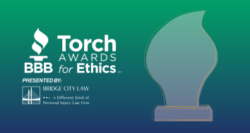 Torch Awards for Ethics logo - Presented by Bridge City Law