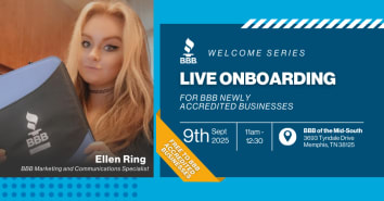 event card for live onboarding on blue background