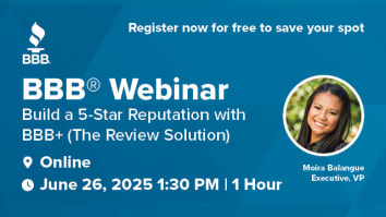 BBB Webinar banner for 6/26 event at 1:30 pm