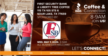 coffee invitation with event details