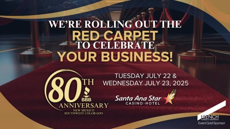 BBB 80th Anniversary Celebration taking place Tuesday, July 22 through Wednesday, July 23, 2025