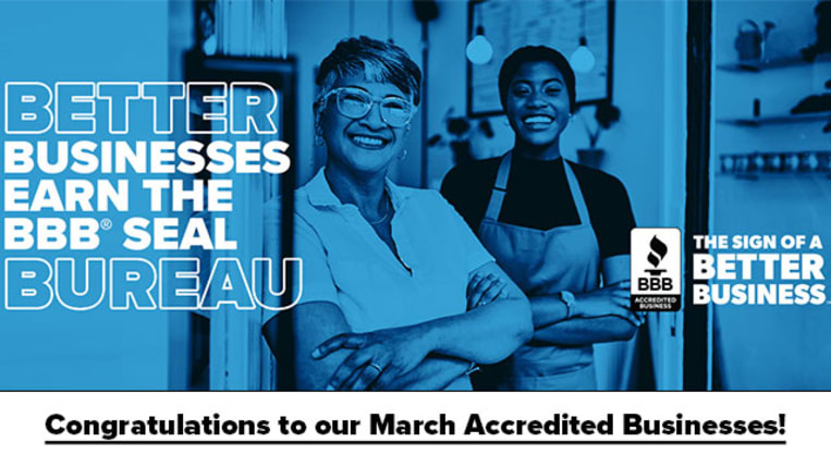 New accredited businesses in Charlotte and Asheville as of March 2025.