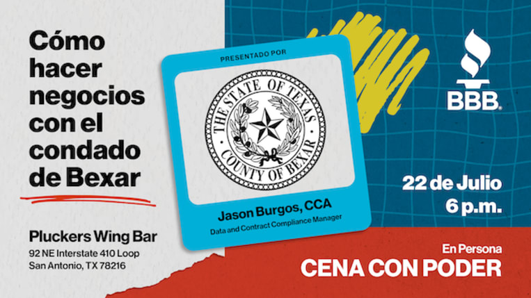 Cómo Hacer Negocios con el Condado de Bexar. 22 de Julio