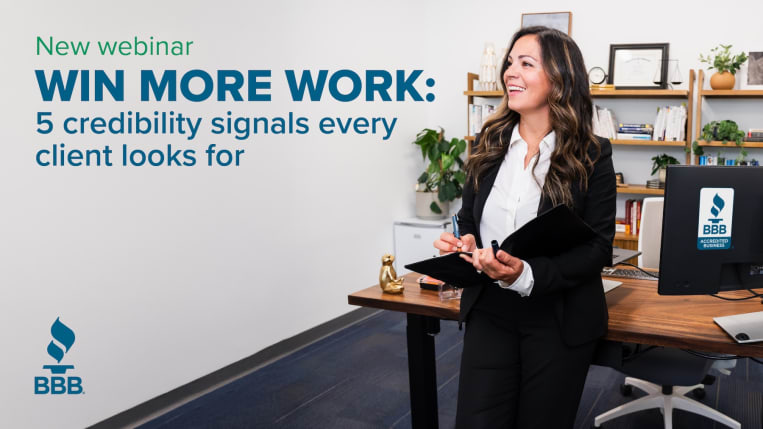 New webinar. Win more work: 5 credibility signals every client looks for