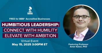 Connect with humility, elevate with amibition