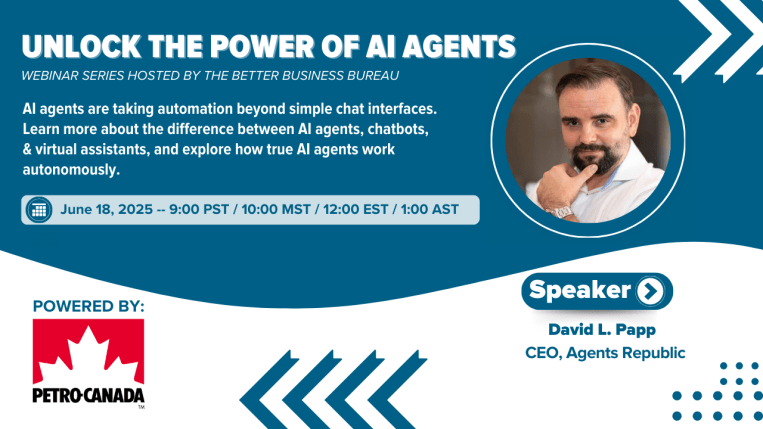 Canadian Webinar Series banner: Unlock the Power of AI Agents
