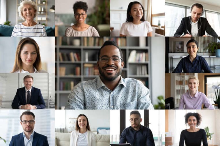 headshots of workers in a collage