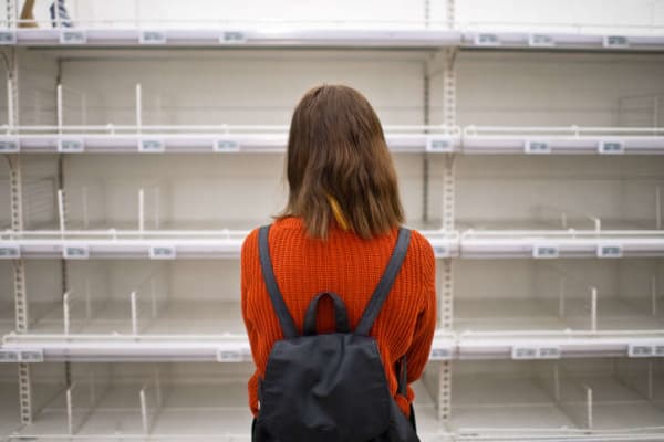 empty shelves